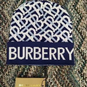 Burberry Blue and White Beanie